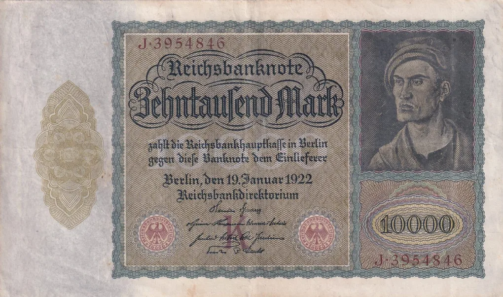 Germany 10 000 Mark 1922 Reichsbanknote Rare Note #B2