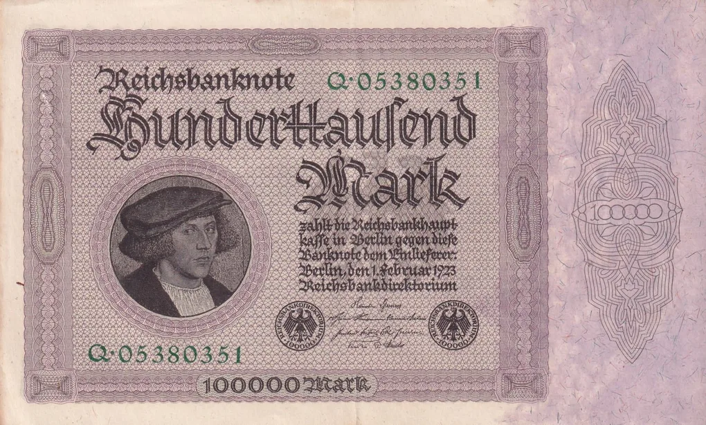Germany 100 000 Mark 1923 Reichsbanknote Rare Note #B2
