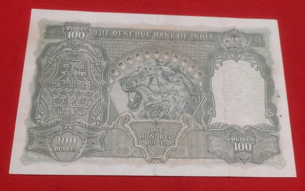 100 Rupees Note British India KGVI Governor C. D. Deshmukh Calcutta Mint in High Collectable Grade Serial Number 476545