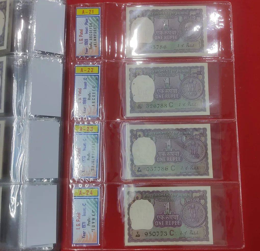 One Rupee Signature Set A-1 to A-65 Missing A-14 (Ending 786 - 27 Issue)