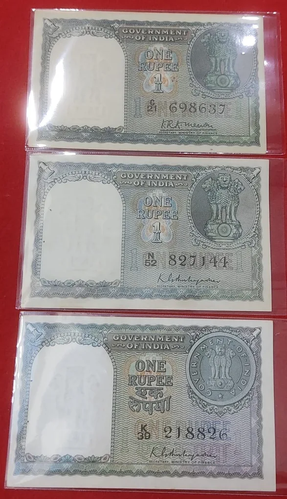 One Rupee Signature Set A-1 to A-65 Missing A-14 (Ending 786 - 27 Issue)