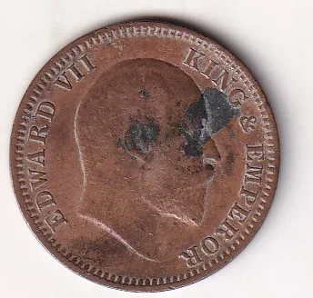 British India ¼ Anna - 1908 (Edward VII) Rare Coin#K-247