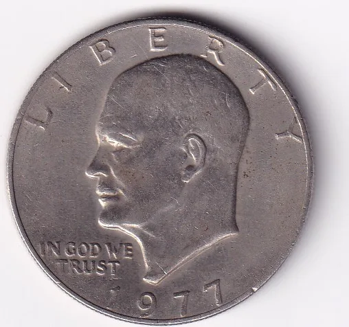 United States 1 Dollar 1977 "Eisenhower Dollar" Rare Coin #S-20