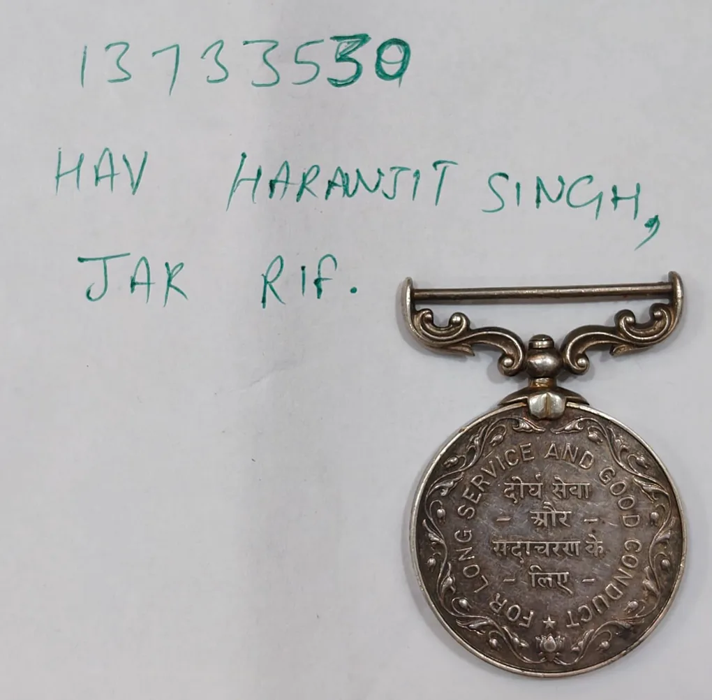 For LONG Service and Good Conduct Rare (Silver Weight Aprrox. 38g) Medal # C-86