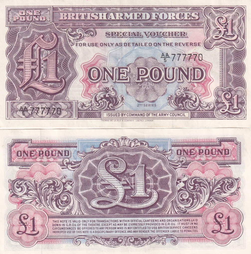 United Kingdom 1 Pound - British Armed Forces Rare Note