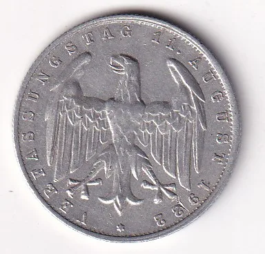 Germany 3 Mark (Weimar Constitution) 1922 Rare Coin#N-463
