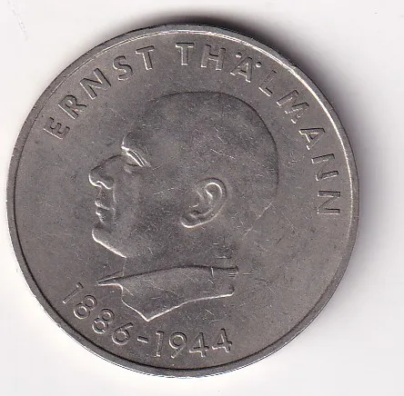Germany 20 Mark (85th Birthday of Ernst Thälmann) Rare Commemorative Coin#N-470