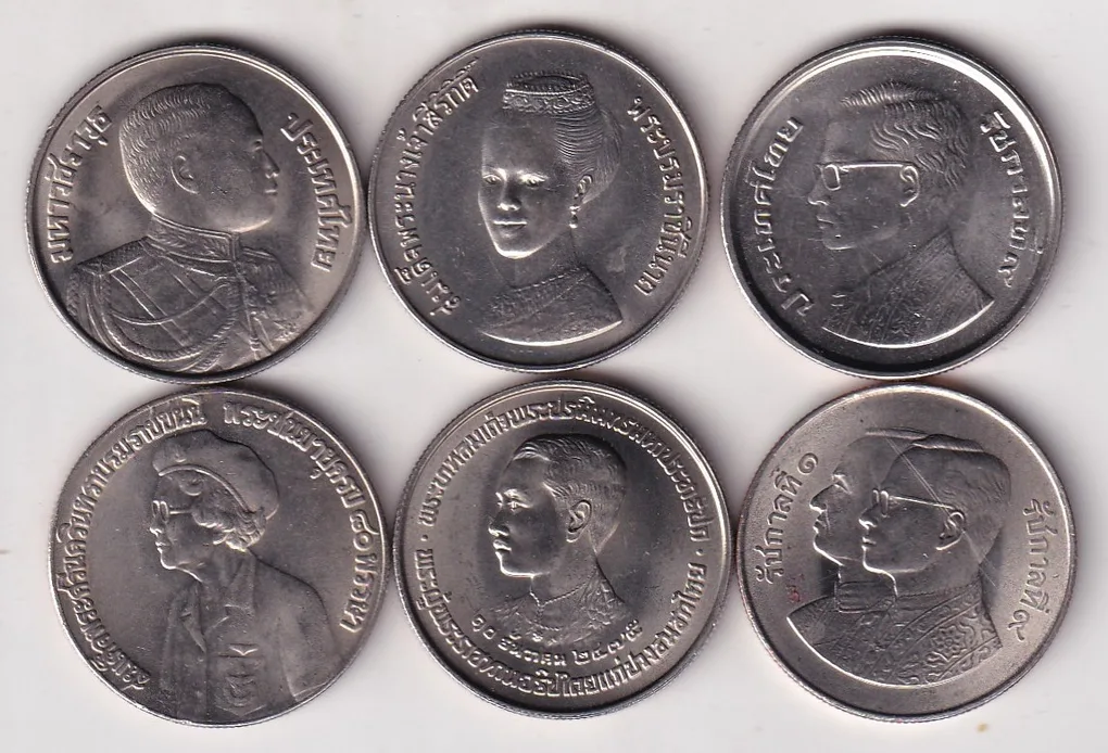 Thailand 6 Different 5 Baht -Rama IX Rare Commemorative Unc (6 Coin) Set#N-482
