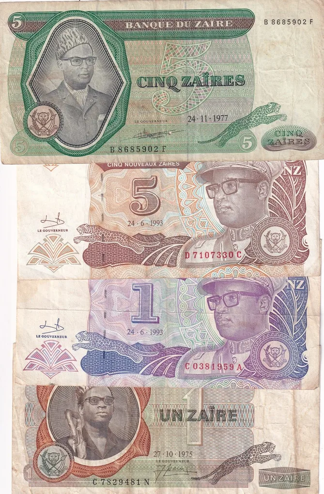 All Different Denomination Congo ( Zaire ) Rare (24 Note Set) #SET-IV