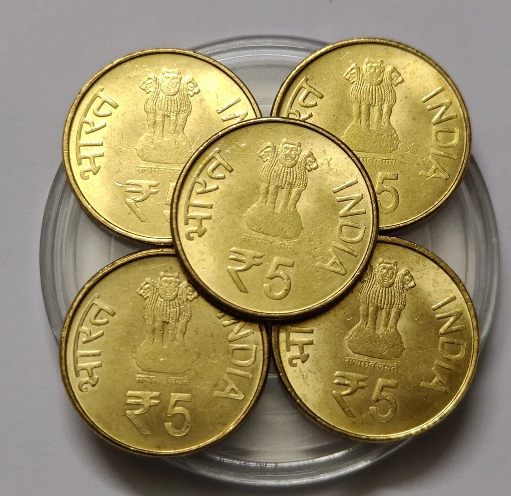 5 Rs Komagata Maru Incident Kolkata Mint Coin UNC