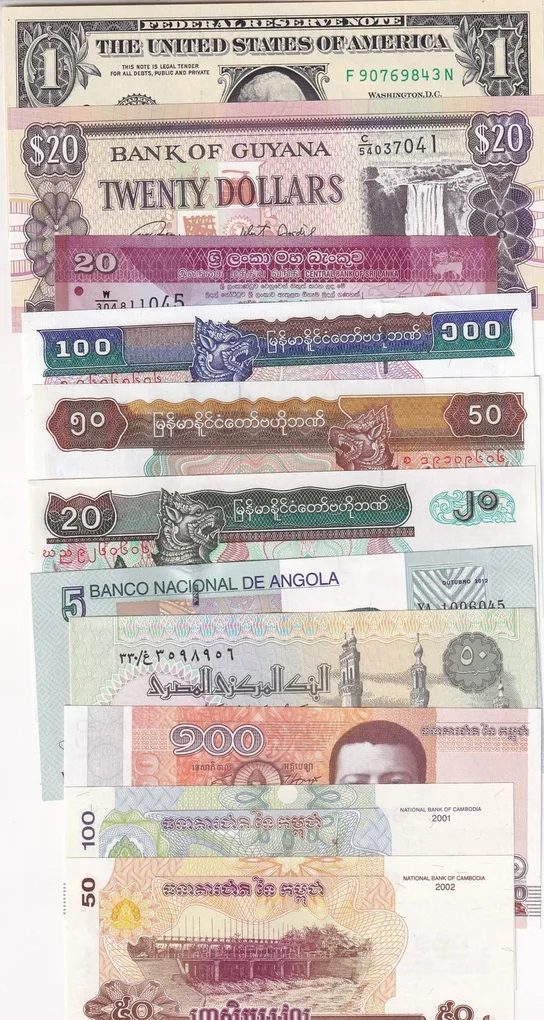 100 Different Foreign GEM UNC Note😍 with Album