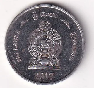 Sri Lanka 5 Rupees 2017 Rare Coin #C-43