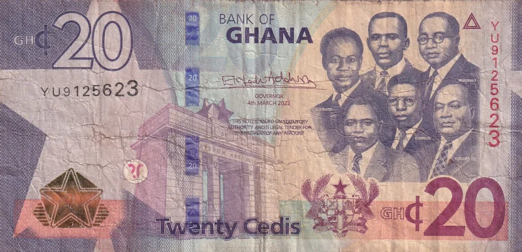 Ghana 20 Cedis lowest price Rare Note #B2