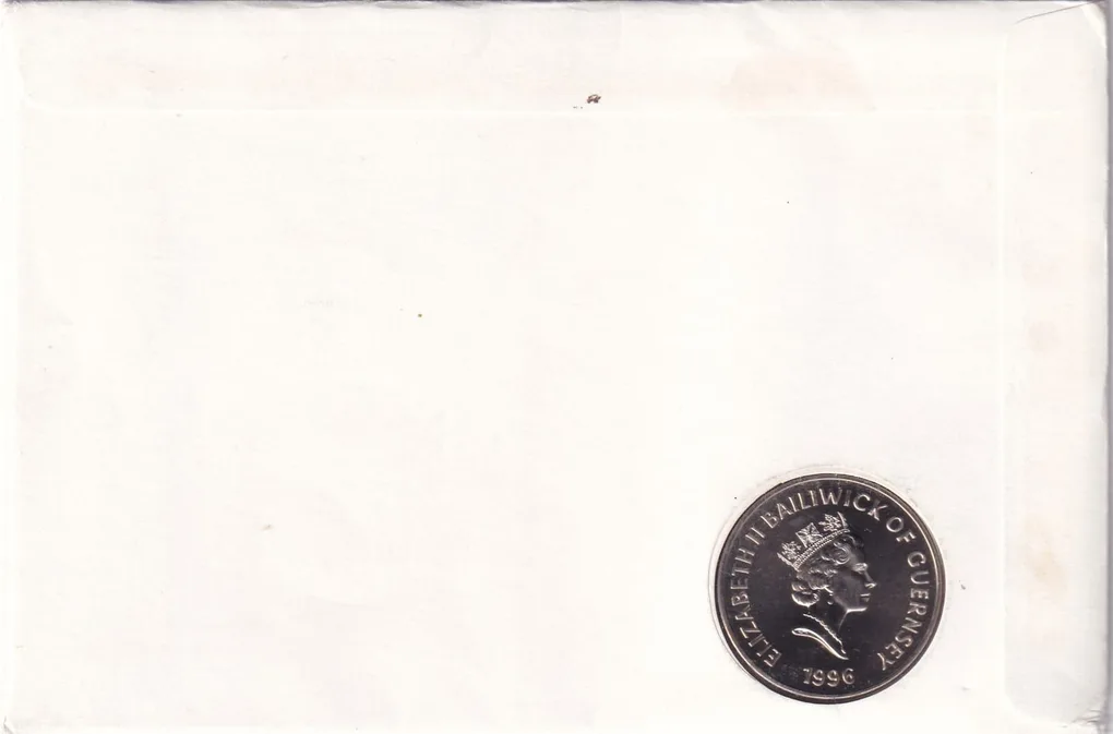 70th Birthday of Her Majesty Queen Ellizabeth 1996 Bailiwick Of Guernsey £5 Brilliant Uncirculated Coin ( First Day Cover)