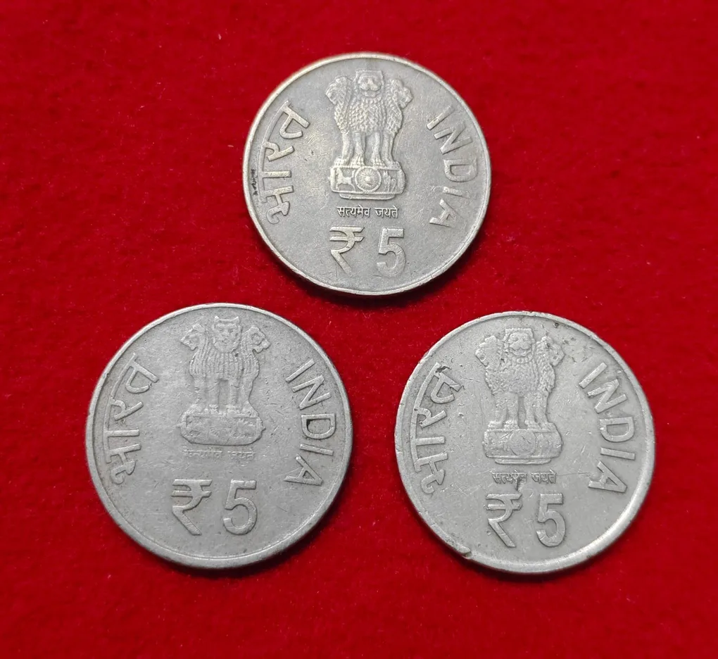 5 Rupee 3 Coin Set of Commerative Coins