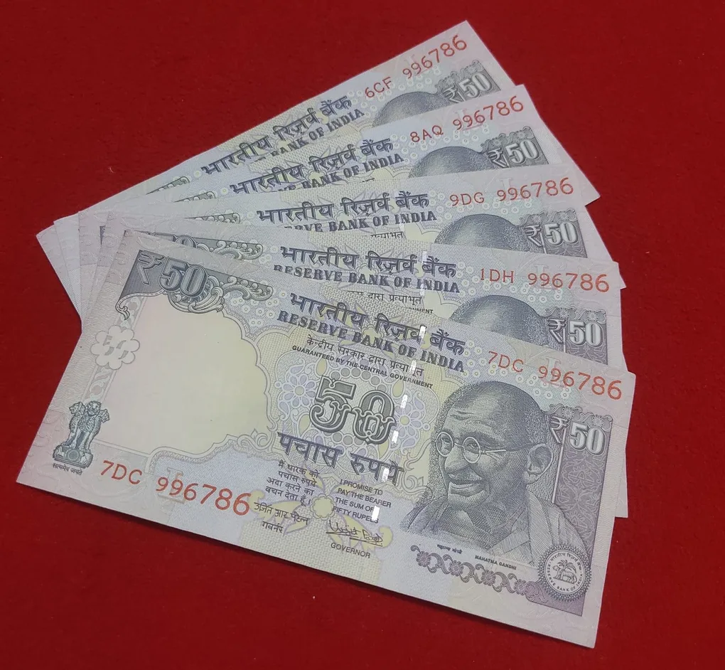 GEM UNC Same Number Five Notes Set Ending 786