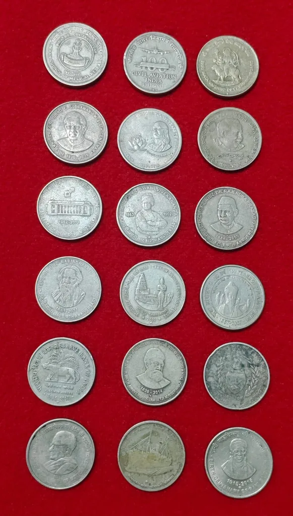 5 Rupee 18 Different Commemorative Coin
