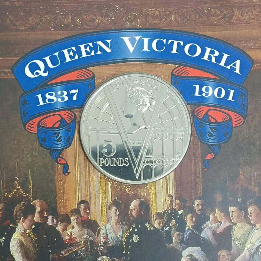 Rare Queen Victoria 5 Pounds 1901-2001 Year United Kingdom Proof Coin Set Issue Royal Mint