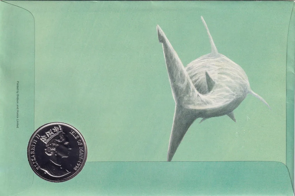 Isle of Man Marine Life 1998 1 Crown - Elizabeth II International Year Of the Ocean Rare Coin Set with Beautiful Folder