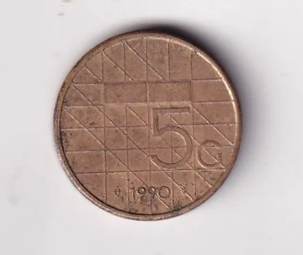 Netherlands 5 Cents 1990 - Beatrix Lowest Price Rare Coin #C-135