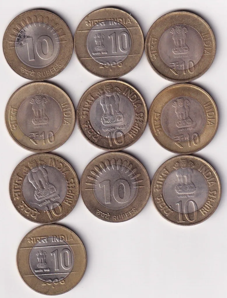 10 Rupees Rare Coin (10 PCS LOTT) #C-138