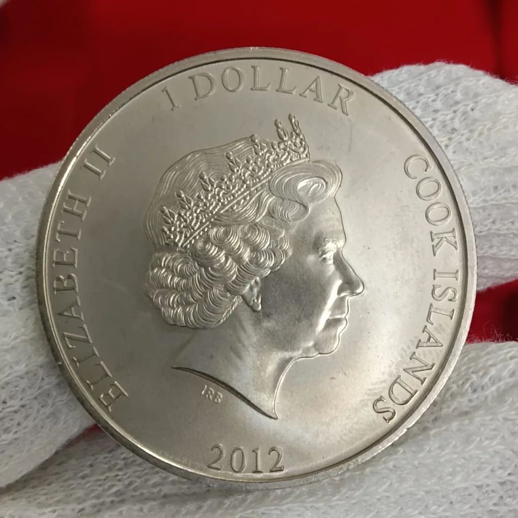 Rare Queen Elizabeth One Dollar Proof Coin RMS Titanic Series Nearer My God To there Centenary Year 2012 Cook Islands