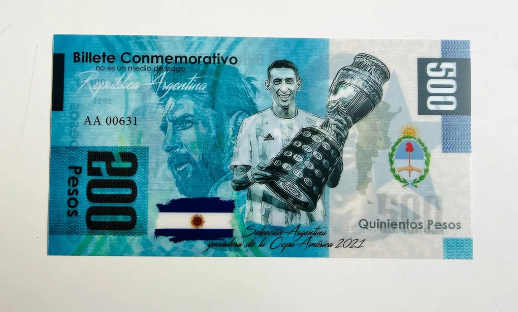 Messi Fantasy Issue 500 Pesos Ultra unique and Rare limited issue