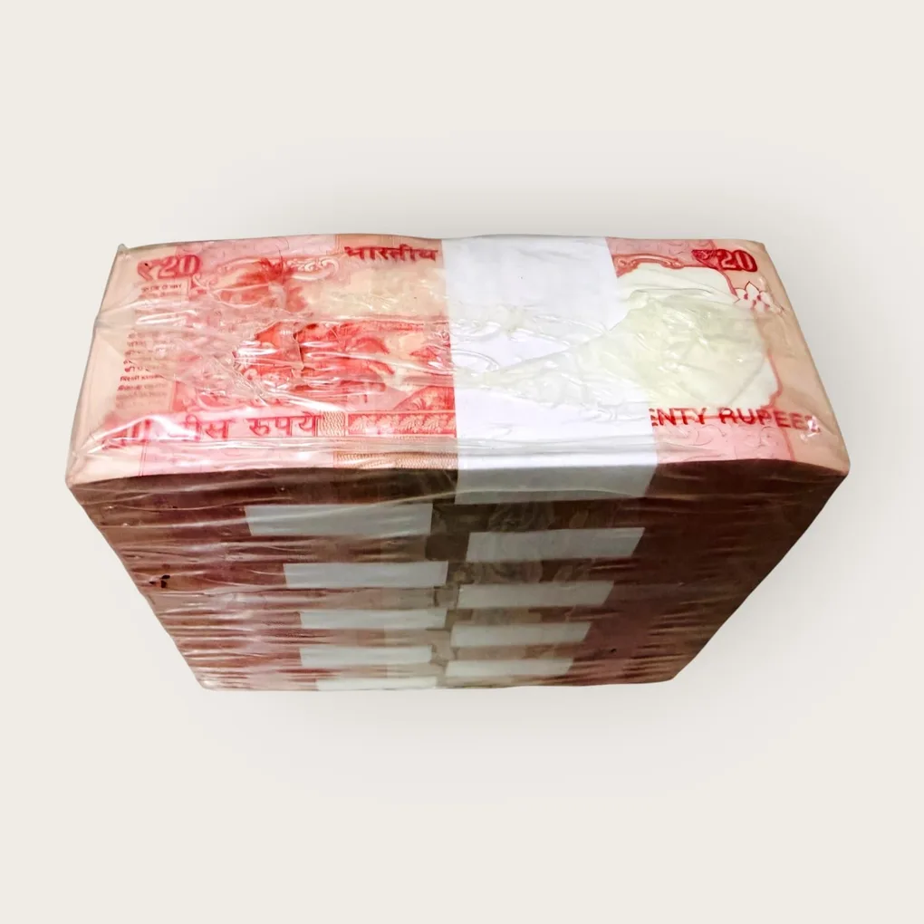 Rs 20 Telescope Issue Seal Rim 10 Bundles Republic India Signed By Urjit Patel Unique and Rare