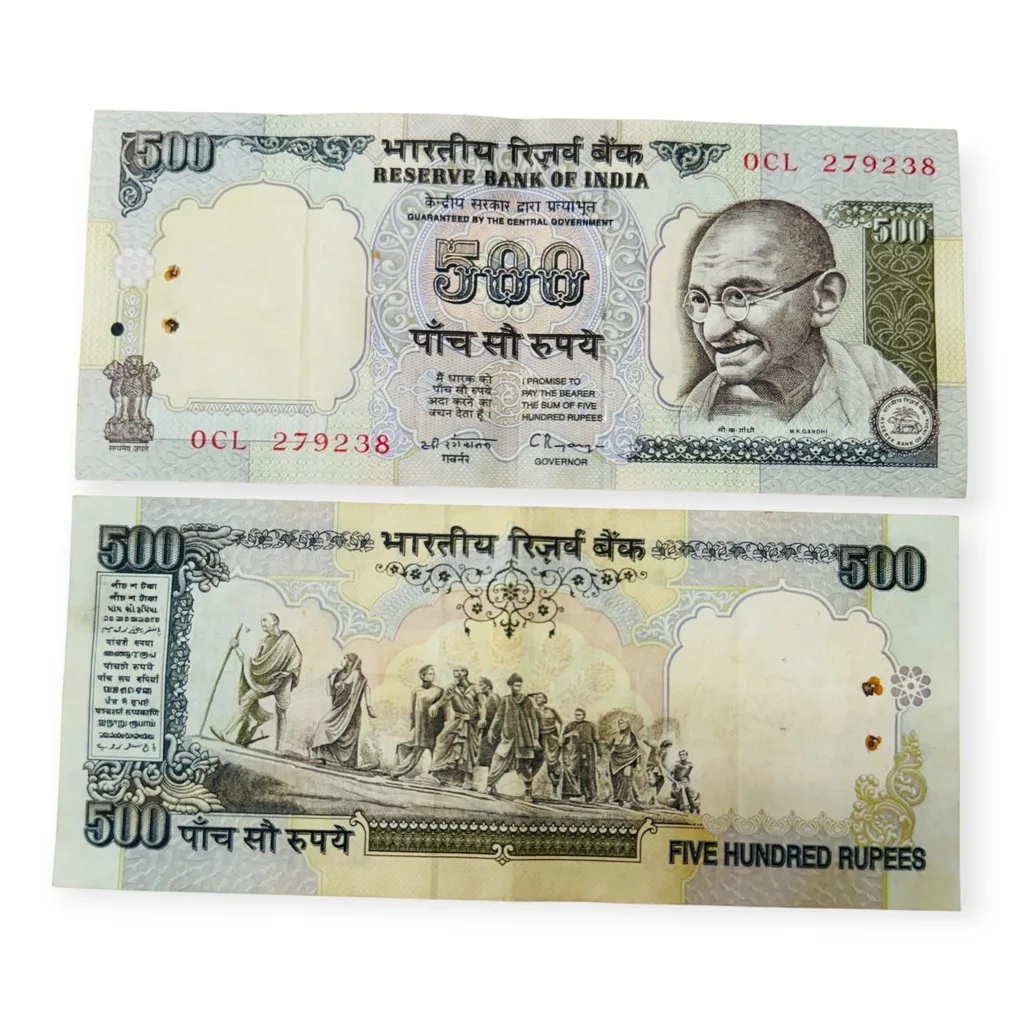 Rs 500 India Banknote 2nd Issue Collectible Condition Signed by C Rangarajan Unique and Rare