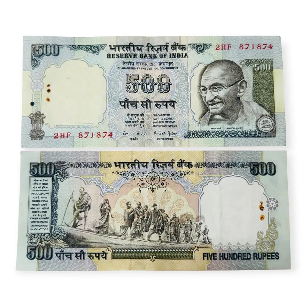 Rs 500 India Banknote 2nd Issue Collectible Condition Signed by Bimal Jalan Unique and Rare