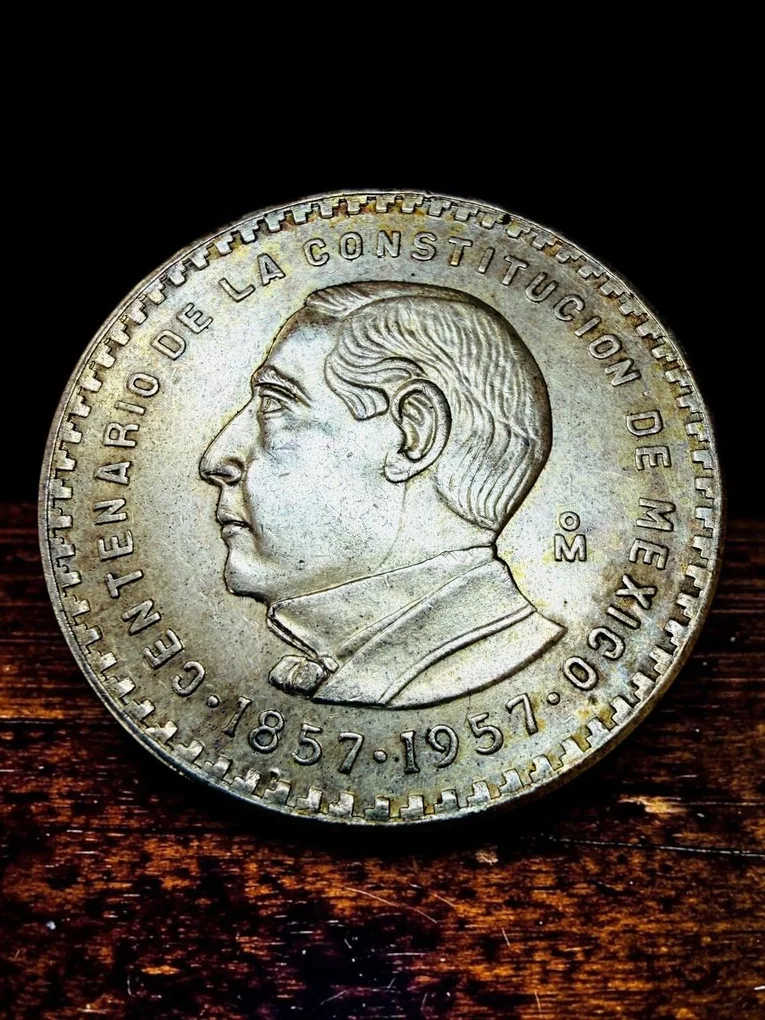 Mexico 1957 Issue 5 Pesos Silver Issue Ultra Unique and Rare