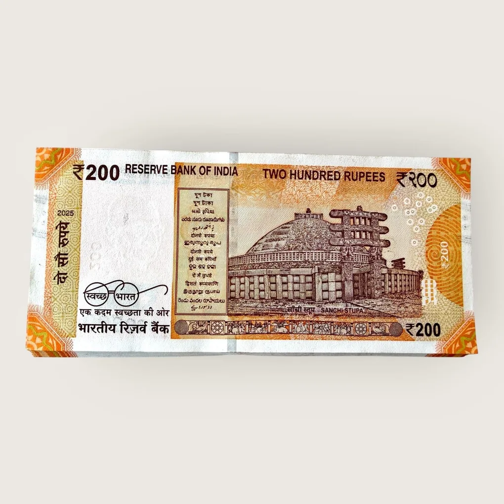 Rs 200 India Banknote Replacement Star Issue 2025 Serial Packet Prefix 4LW Inset E Signed By Sanjay Malhotra Unique and Rare