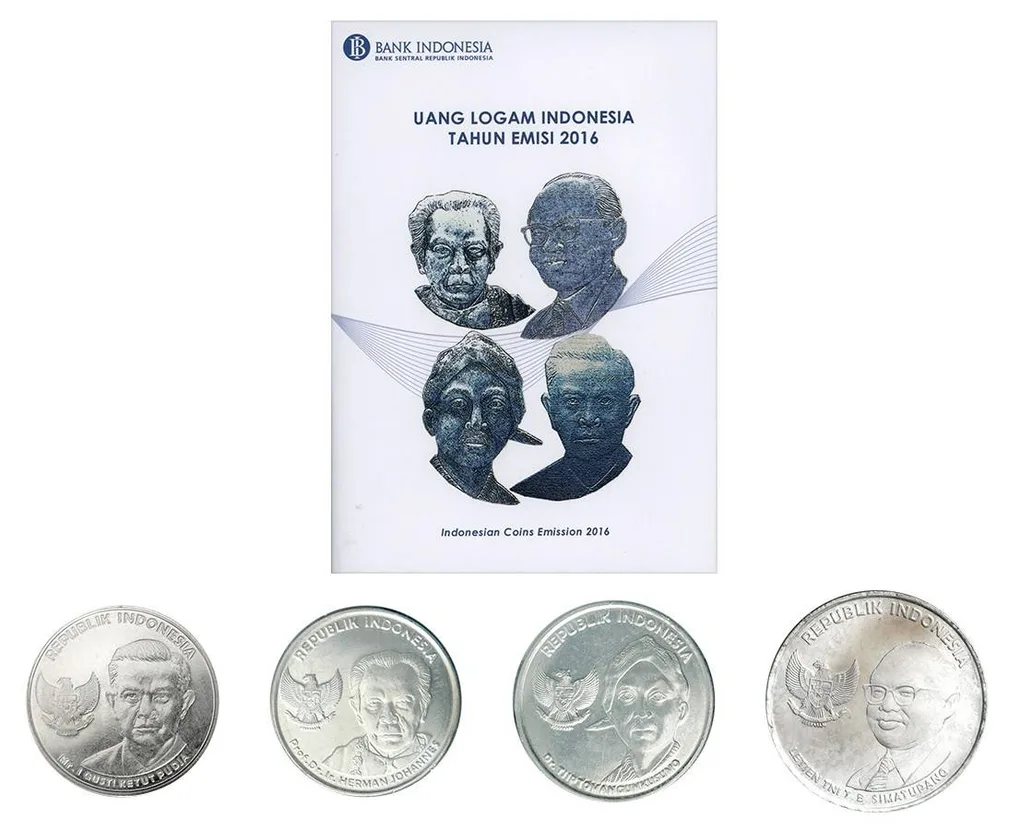 Indonesian Coins Emission Commemorative Coins 2016 Rare (4 Coin) Set