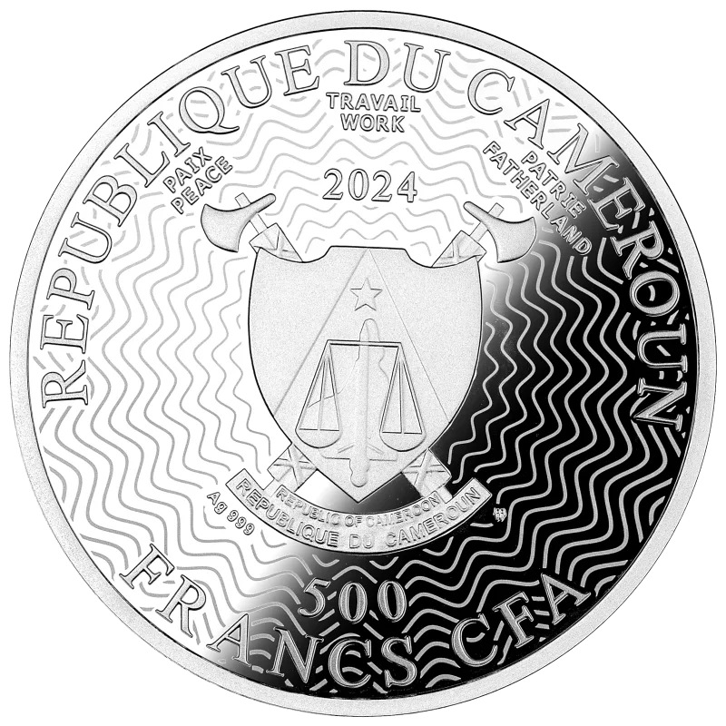GIRLS ON THE BRIDGE EDVARD MUNCH 500 FRANCS (SILVER 17.50 G ) CAMEROON 2024 RARE COIN PROOF SET