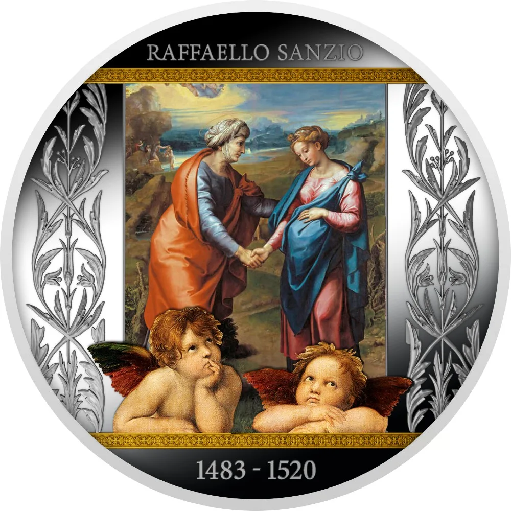 CAMEROON 500 FRANCS RAFAEL SANTI VISITATION 2020 (SILVER 17.50 G ) COIN RARE PROOF SET