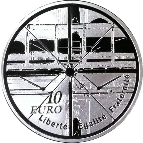 Monnaie De Paris 10 Euro 2010 Centre Pompidou (Silver Weight 22.2g ) Rare Coin