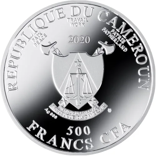CAMEROON 500 FRANCS RAFAEL SANTI VISITATION 2020 (SILVER 17.50 G ) COIN RARE PROOF SET
