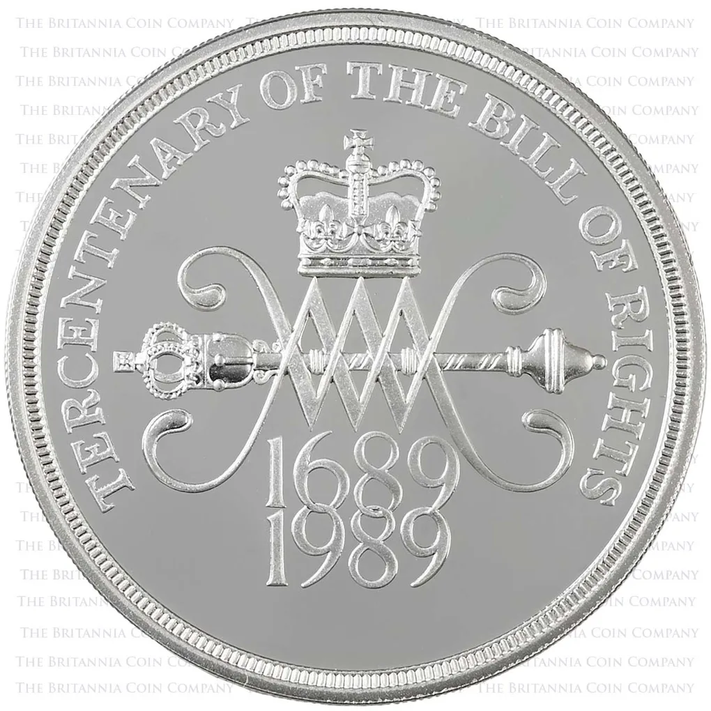 1989 Claim Of Right And Bill Of Rights Two Pound Silver Proof weighing 15.98 grams Each (2 Coin Set) Royal Mint Issue