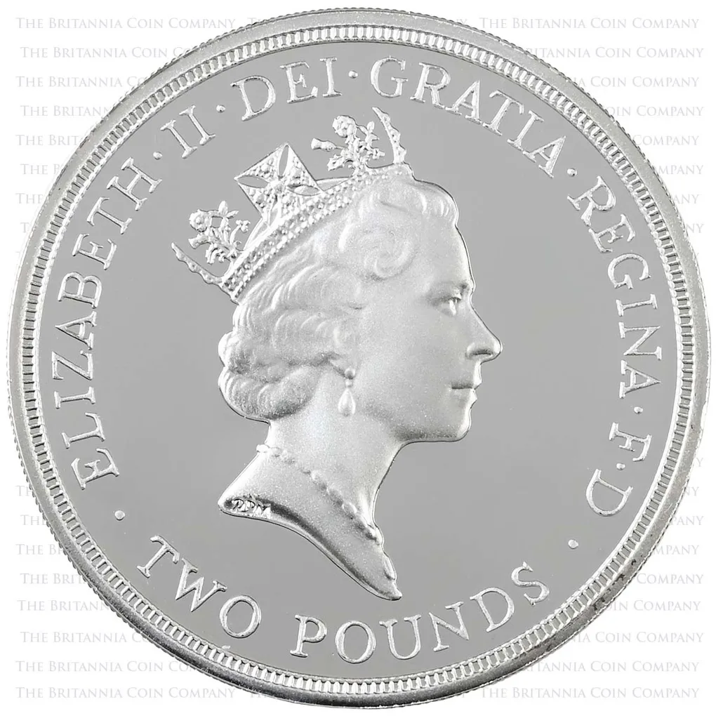 1989 Claim Of Right And Bill Of Rights Two Pound Silver Proof weighing 15.98 grams Each (2 Coin Set) Royal Mint Issue