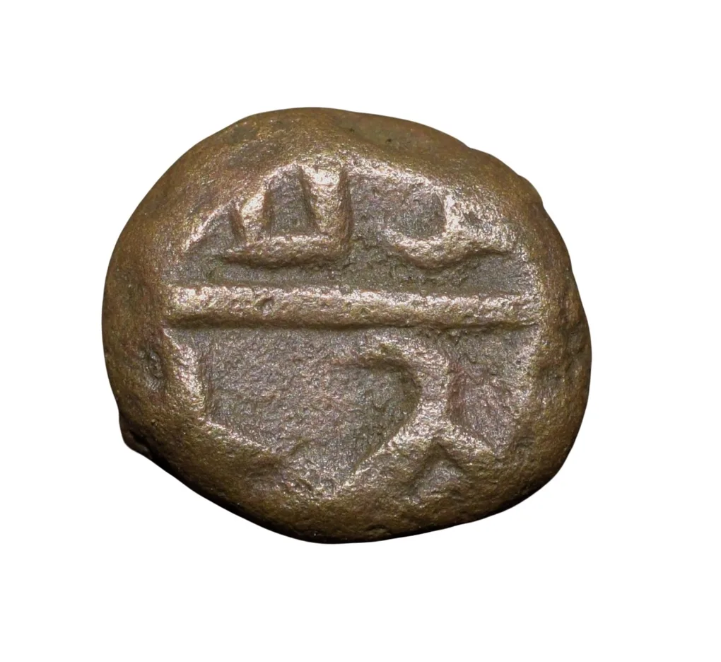 Copper Coin of Muhammad Quli Qutb Shah (AD 1580-1611) of Golkonda Sultanate Q12 Ext.Rare