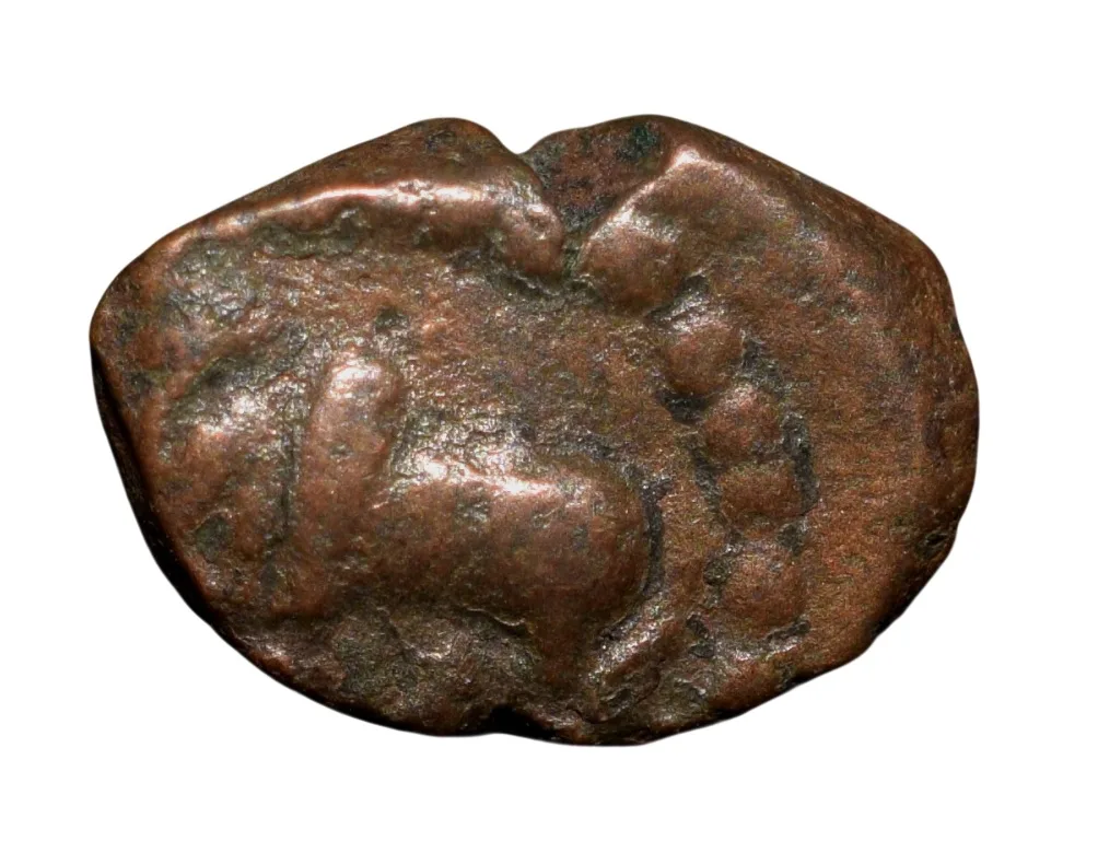 Copper Kakani of Ganapati Naga(c. 3rd Cen. AD) of Nagas Dynasty from Padmavati Bull Type