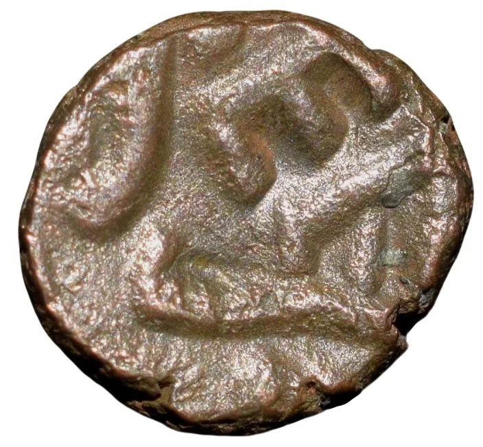 Copper Kakani of Ganapati Naga(c. 3rd Cen. AD) of Nagas Dynasty from Padmavati Bull Type