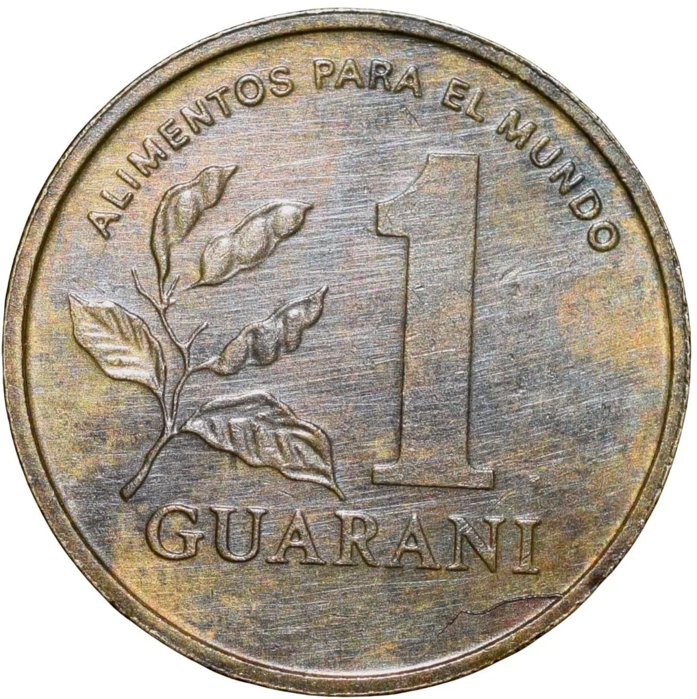 Brass 1 Guarani of Paraguay Country (AD 1993) with Tobacco Plant