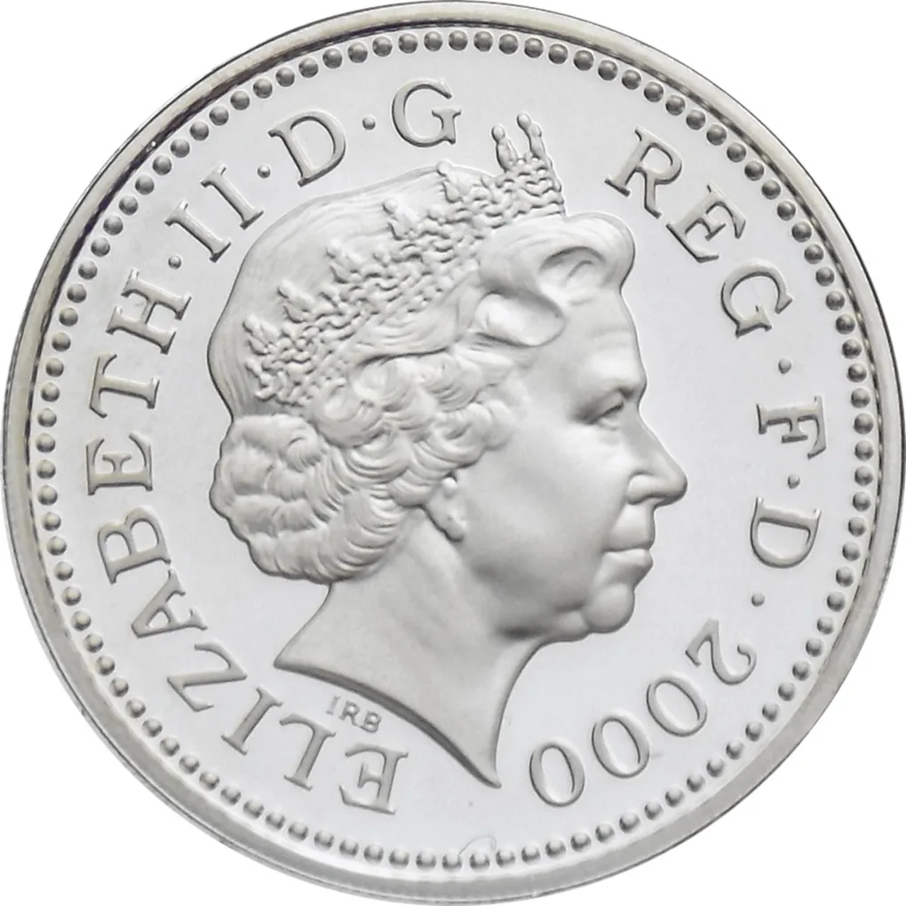 18th Birthday Of Prince William 2000 United Kingdom - Elizabeth II Welsh Dragon; Silver £1 Brilliant Uncirculated Coin ( First Day Cover with stamp)