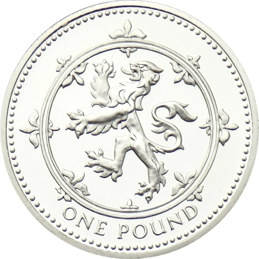 100th Birthday Of Majesty The Queen Mother 1999 United Kingdom 1 Pound - Elizabeth II Scottish Lion ; Silver Proof £1 Brilliant Uncirculated Coin ( First Day Cover with stamp)