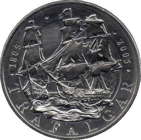 5 Pounds Elizabeth II 4th portrait Trafalgar Unique and Rare