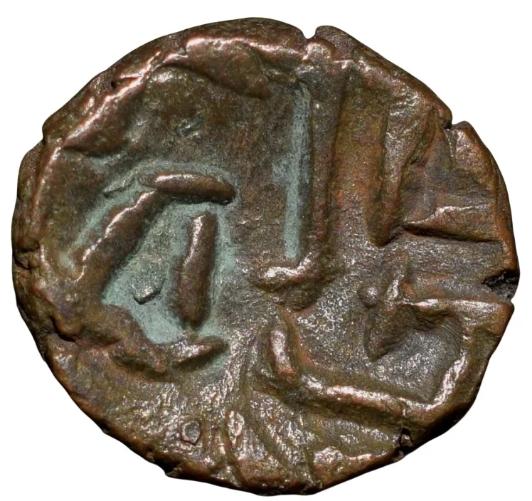 Copper Kakani of Ganapati Naga(c. 3rd Cen. AD) of Nagas Dynasty from Padmavati Bull left Type