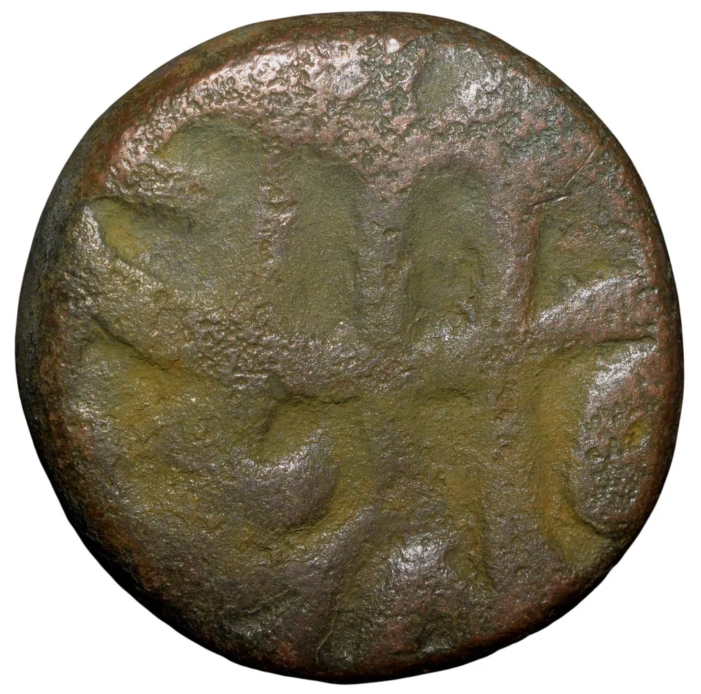 Copper Dam of Ahmad Shah Bahadur(AD 1748-1754) of Elichpur Mint Scarce