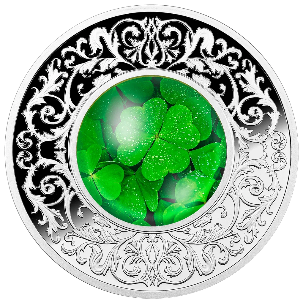 CAMEROON 500 FRANCS FOUR-LEAF CLOVER 2023 (SILVER 17.50 G ) COIN RARE PROOF SET