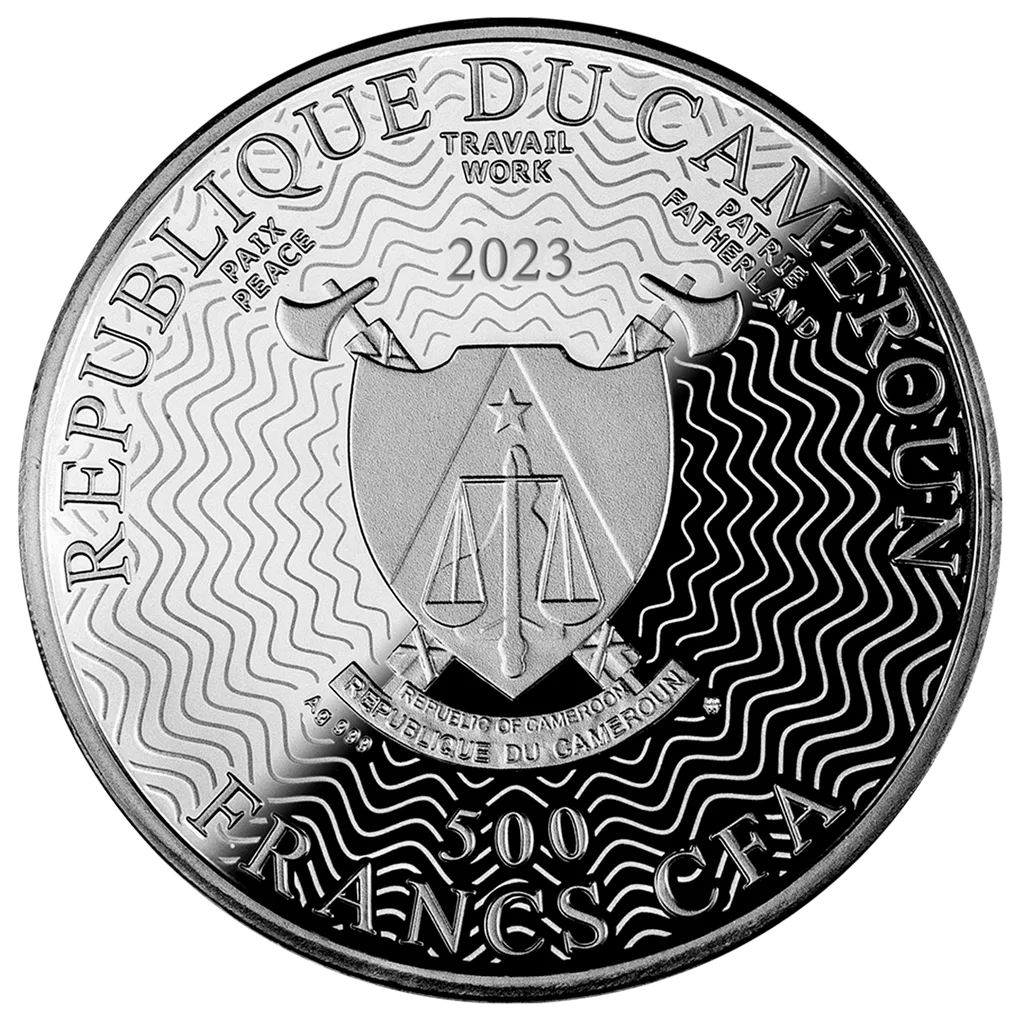 CAMEROON 500 FRANCS FOUR-LEAF CLOVER 2023 (SILVER 17.50 G ) COIN RARE PROOF SET